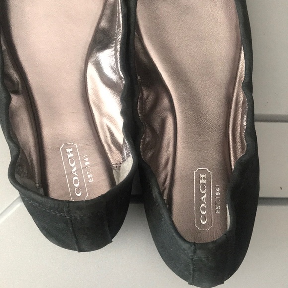 Coach Black Suede Flats - Picture 7 of 13